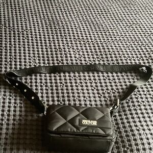 Versace Jeans Couture Black Quilted Crossbody